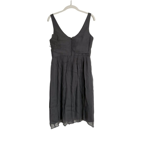 J Crew Silk Chiffon Heidi Dress Graphite Gray Size 6 NWT - Picture 4 of 4